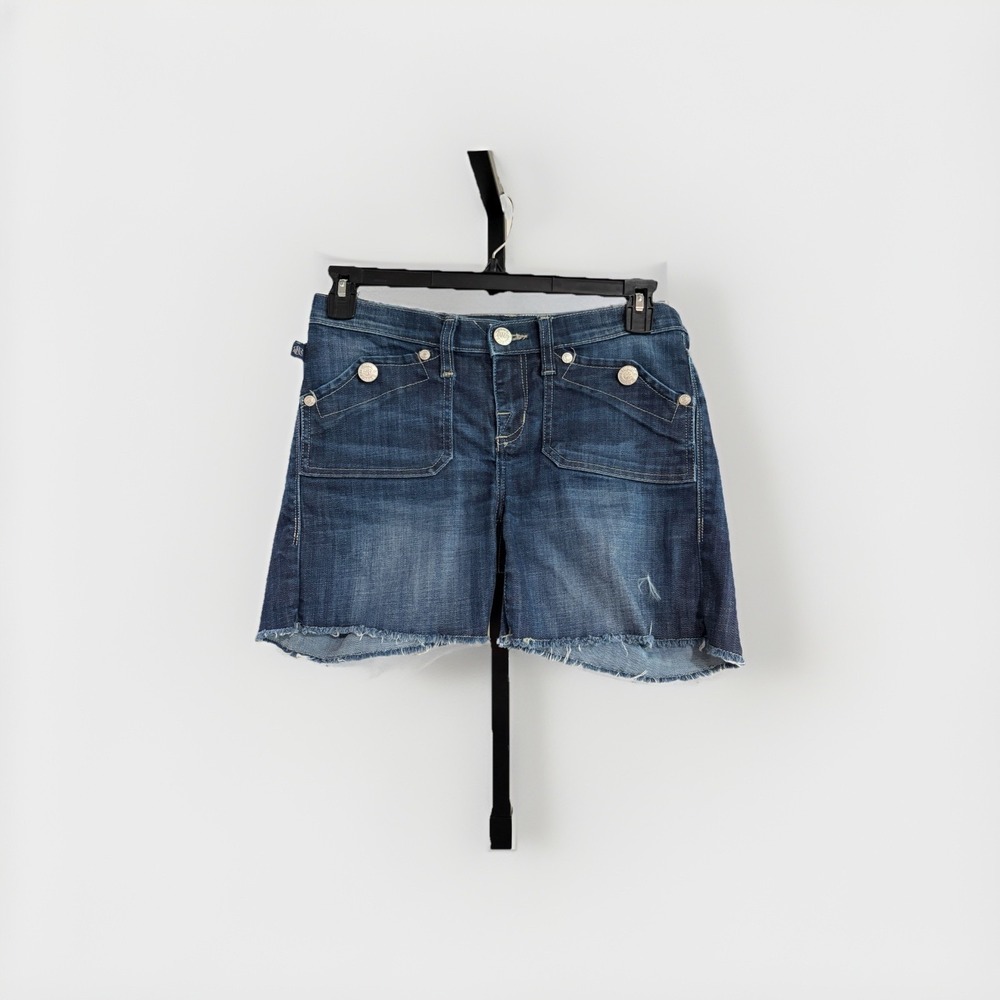 rock & republic womens SHORTS jeans denim stretch size‎ 6 designer EUC C42